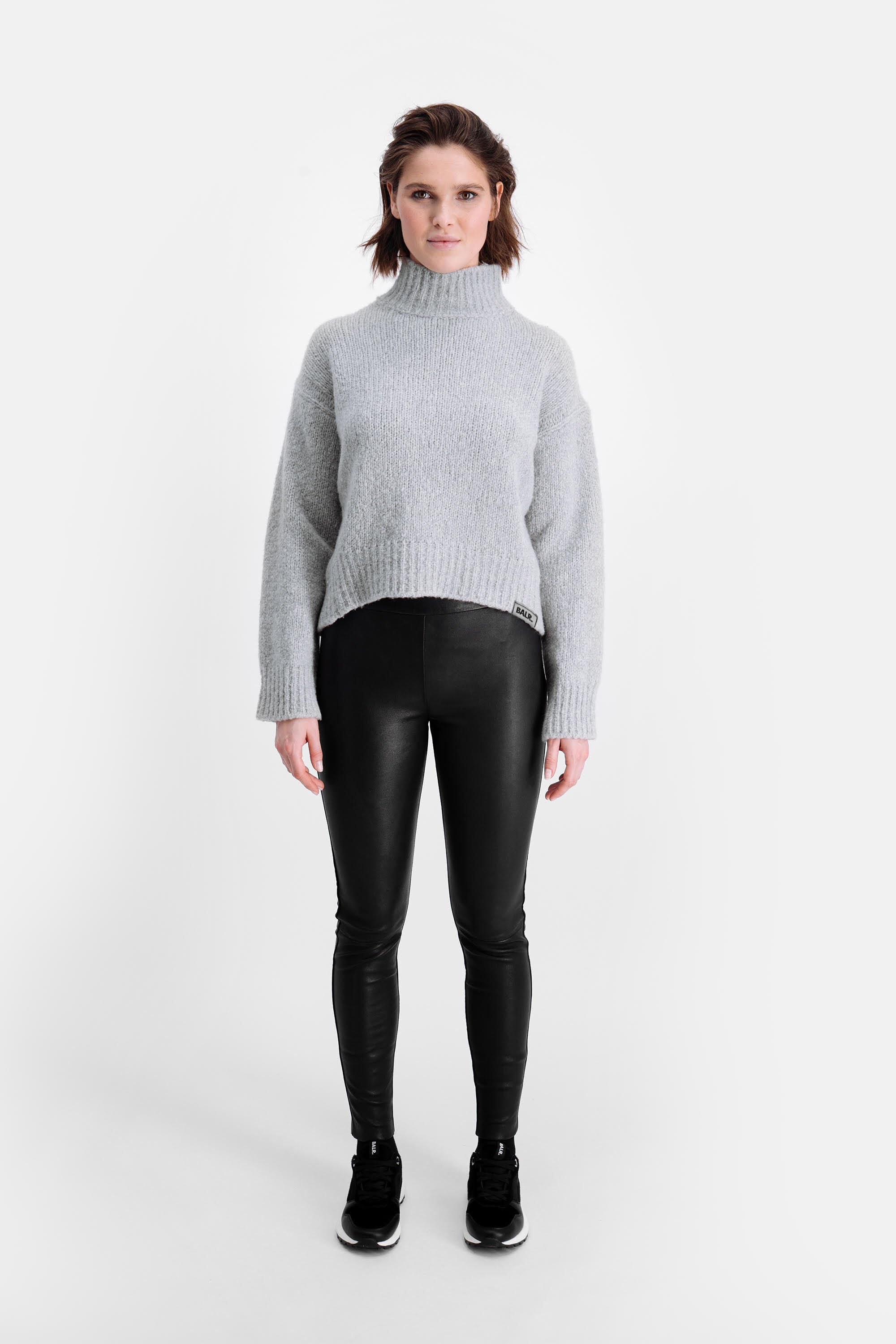 Kelly Loose Turtleneck Gray Gray Heather