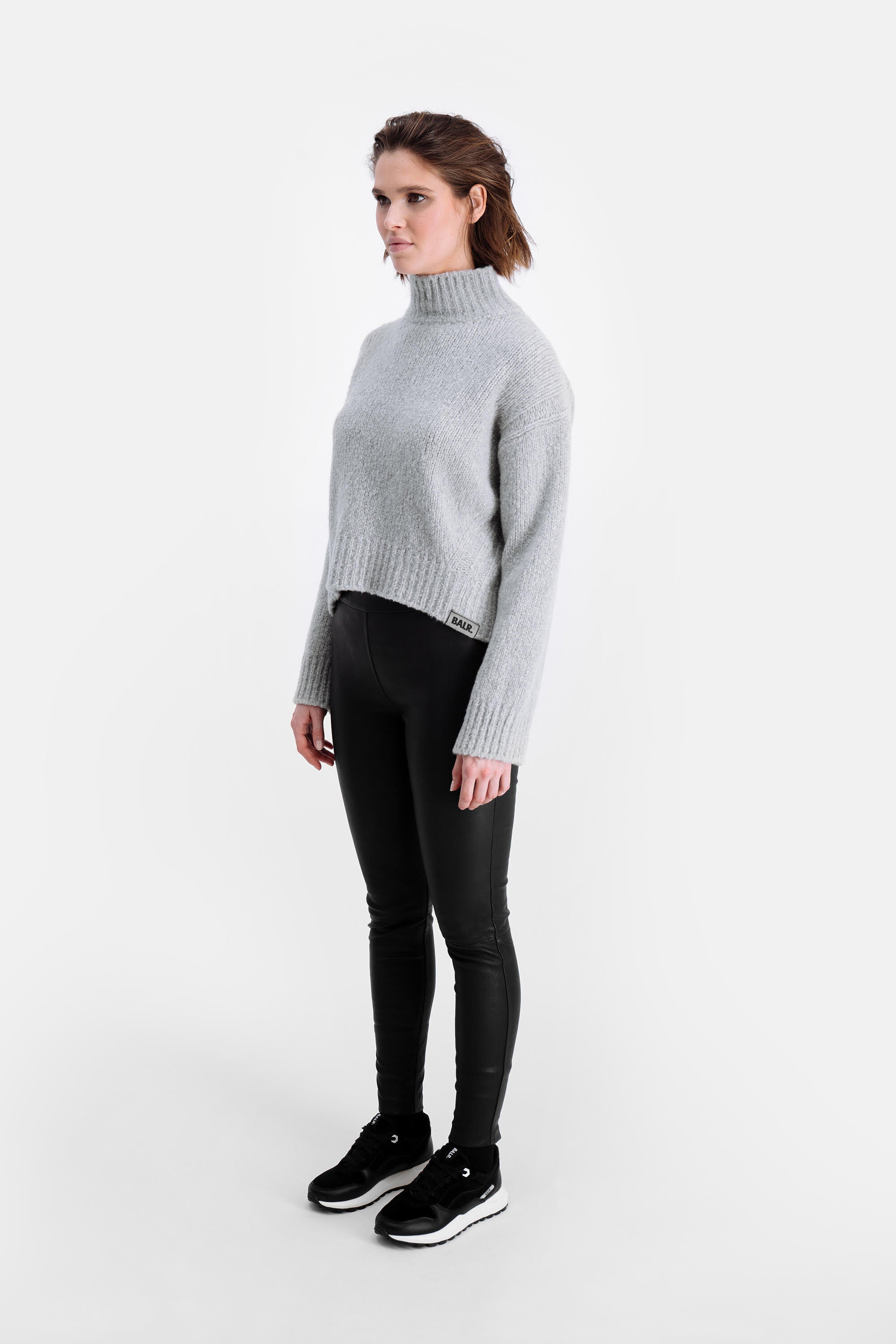 Kelly Loose Turtleneck Gray Gray Heather